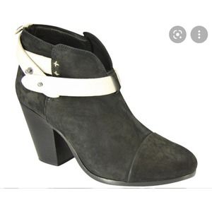 Rag &‎ bone harrow booties black white suade 36 (5)